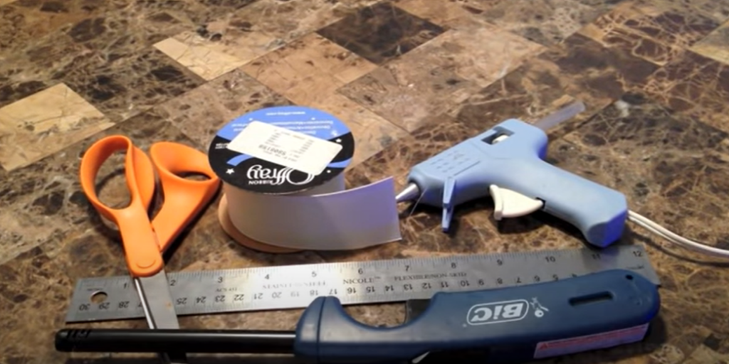 Materials for making bows with a glue gun